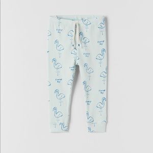 • Zara • Ribbed Flamingo Leggings